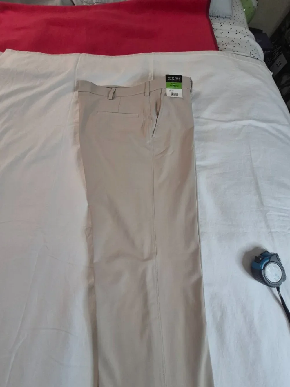Kenneth Cole Men's Performance Chino Pants Tan Modern Fit Size 38x30, NWT